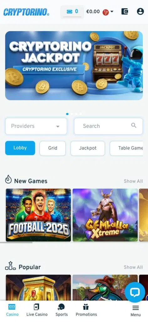 Cryptorino Casino ohne KYC 2026